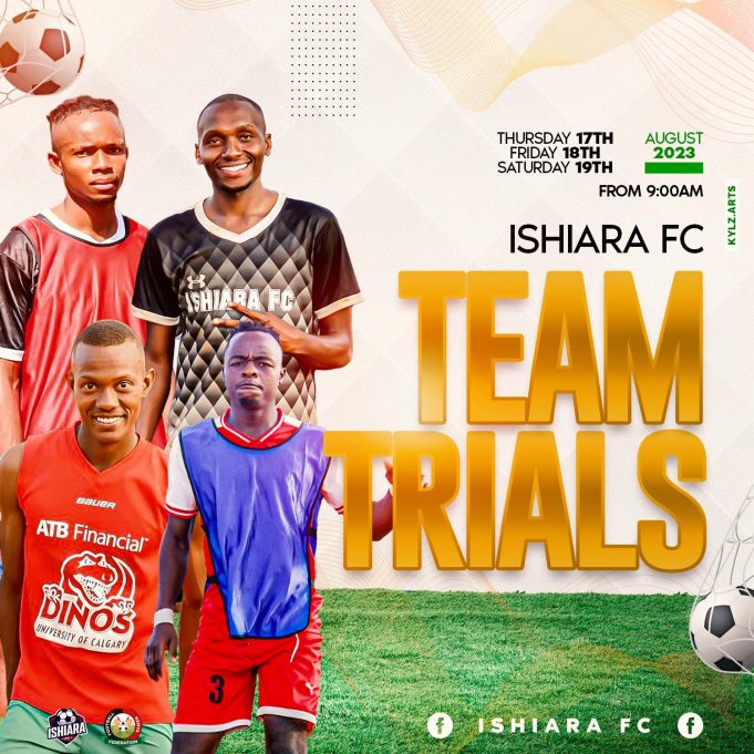 Ishiara FC trials poster
